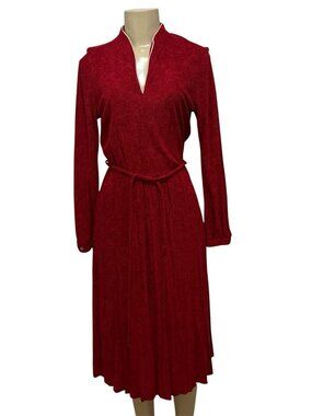 byer too red dress Vintage byer too semi sheer midi dress